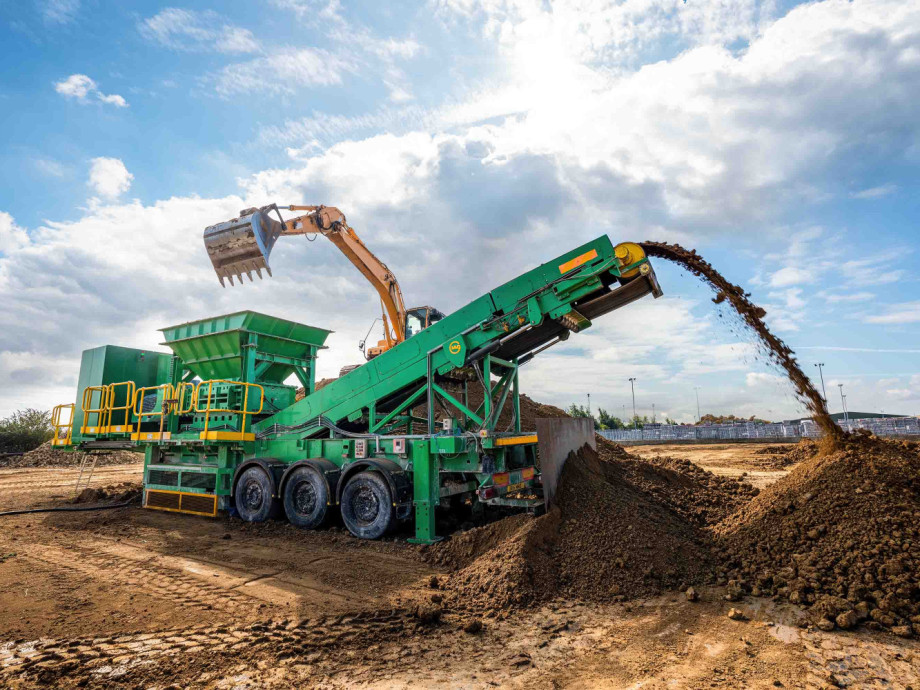 portable sizer unit in action